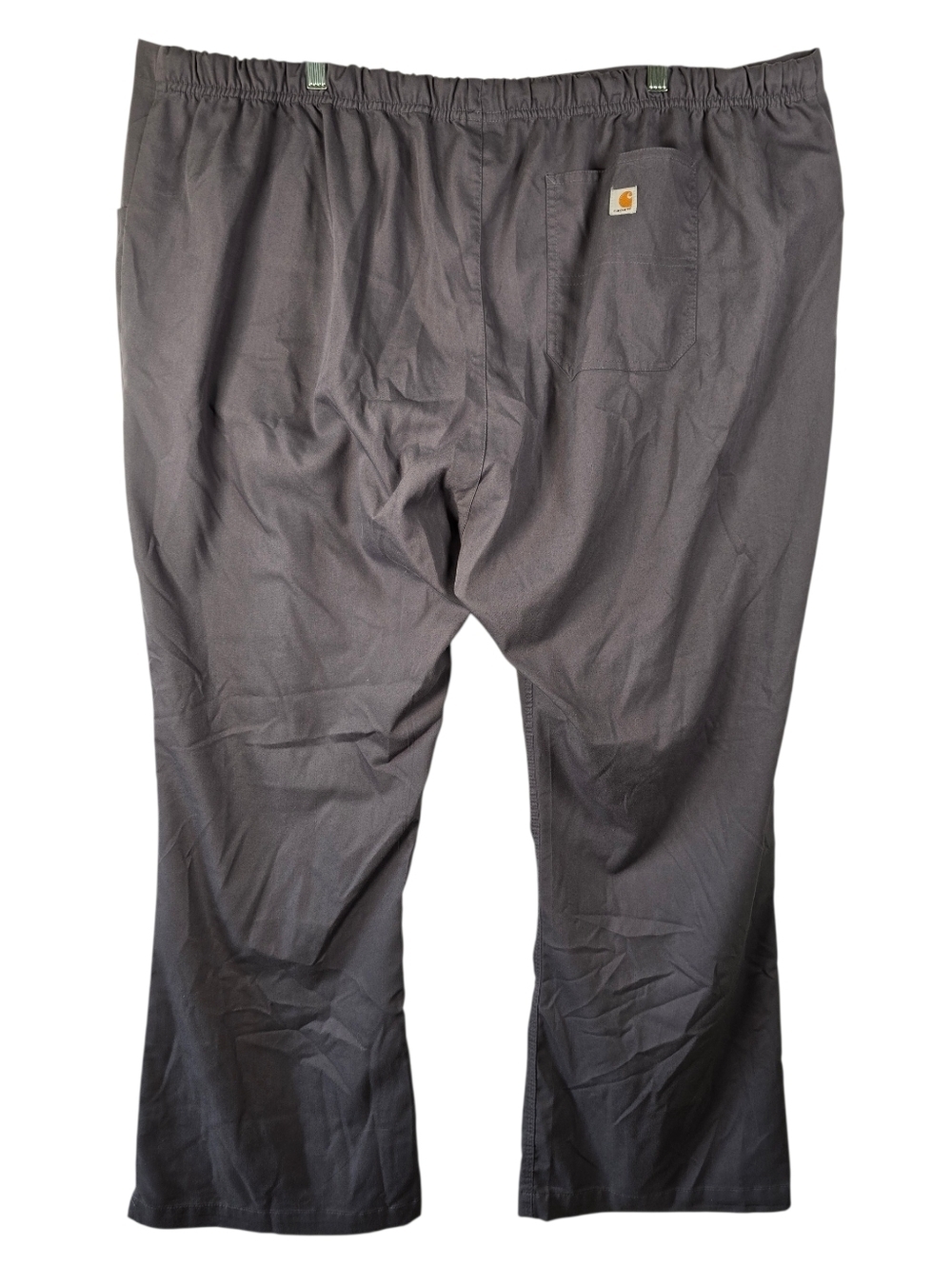 Carhartt Women's Dark Grey Scrubs Baggy Pants Pocket Gray Drawstring Size 3X - Picture 2 of 12